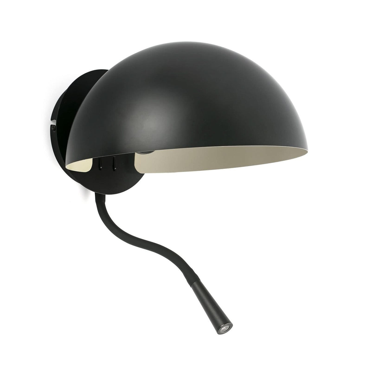 Applique murale Dominica en acier, noir mat, 2 lumières, Ø 25 cm