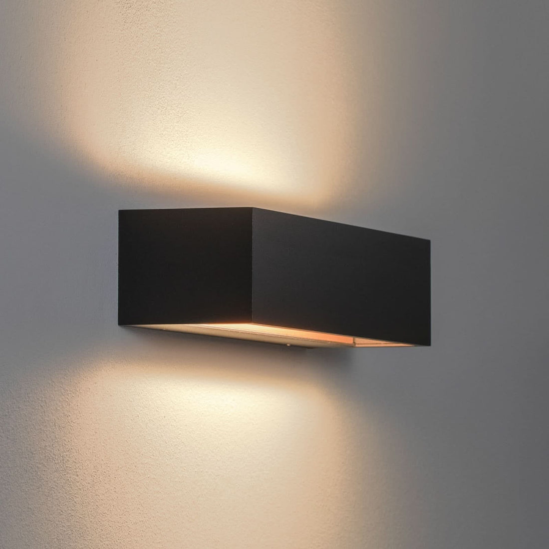 Applique murale LED Studio Line en aluminium, noir mat et cuivré mat, hauteur 6,5 cm