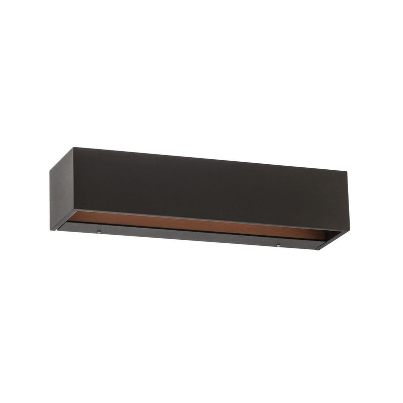 Applique murale LED Studio Line en aluminium, noir mat et cuivré mat, hauteur 6,5 cm
