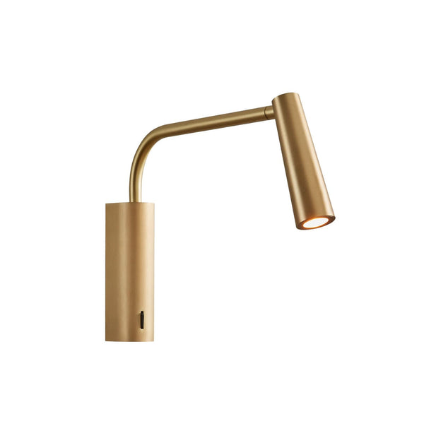 Applique murale LED Gama Extend en aluminium, doré mat, hauteur 19,8 cm