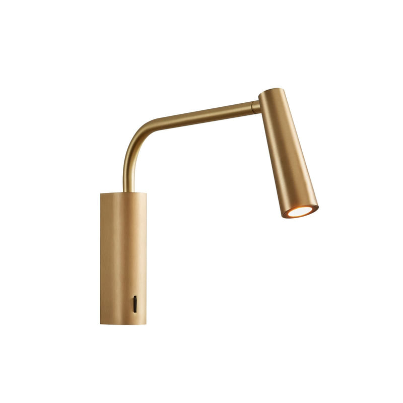 Applique murale LED Gama Extend en aluminium, doré mat, hauteur 19,8 cm