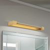 Applique murale LED Marylin en aluminium, doré mat, hauteur 4,2 cm, IP44, 3000 K, 18 W