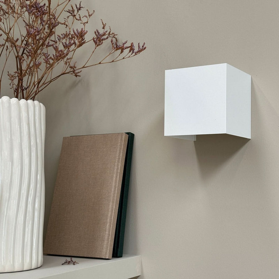 Applique murale LED Venus en aluminium, blanc, 2 lumières, hauteur 10 cm