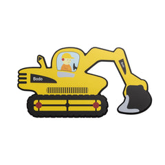 Applique murale LED Pelleteuse, jaune, hauteur 20 cm