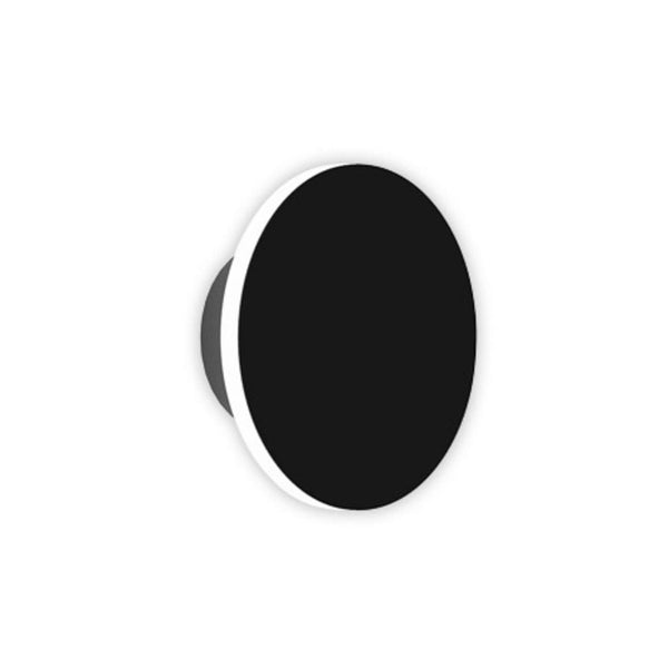 Applique murale LED DLS Orbit en aluminium, noir, Ø 12,5 cm