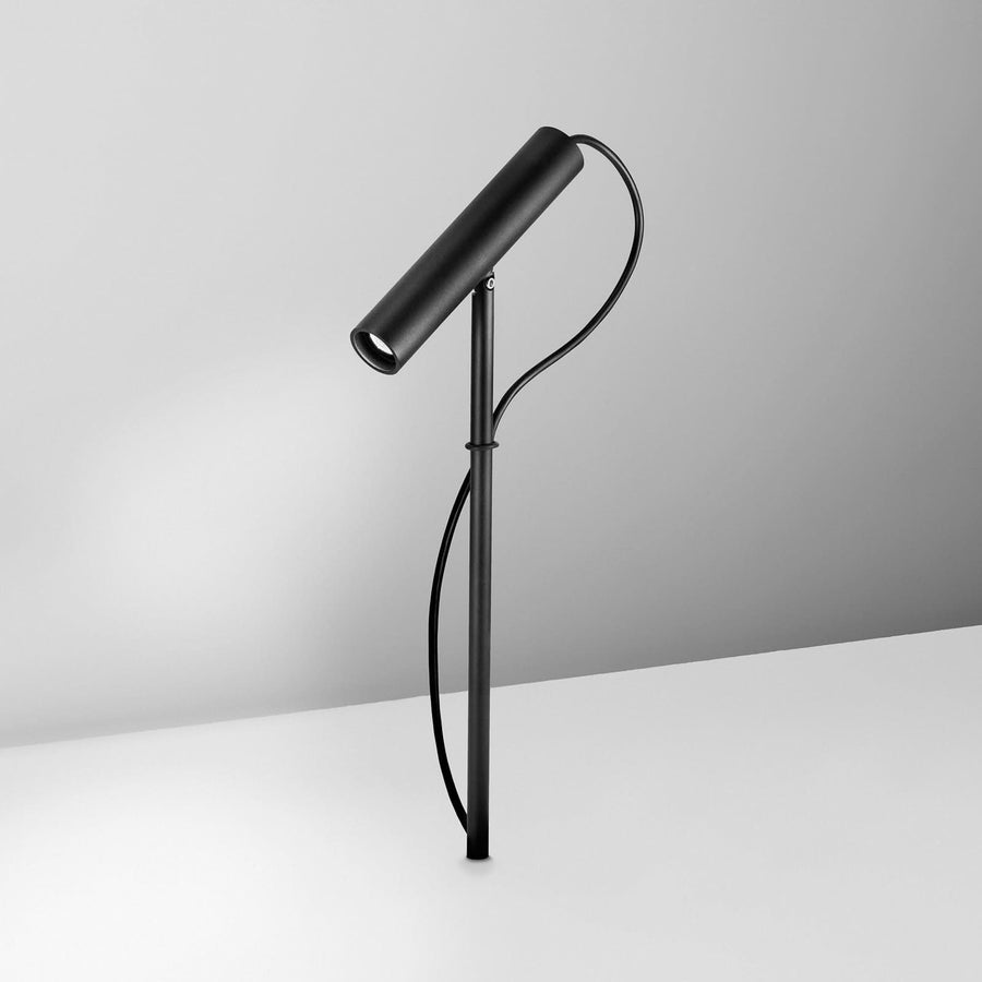 Spot à piquer d'extérieur LED DLS Stick en aluminium, noir, Ø 4,2 cm, IP65, 3000 K, 7 W, hauteur 70 cm