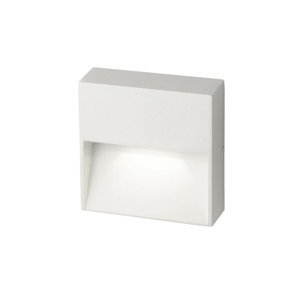 Applique d'extérieur LED DLS Vigo Q en aluminium, blanc, hauteur 11 cm, IP54