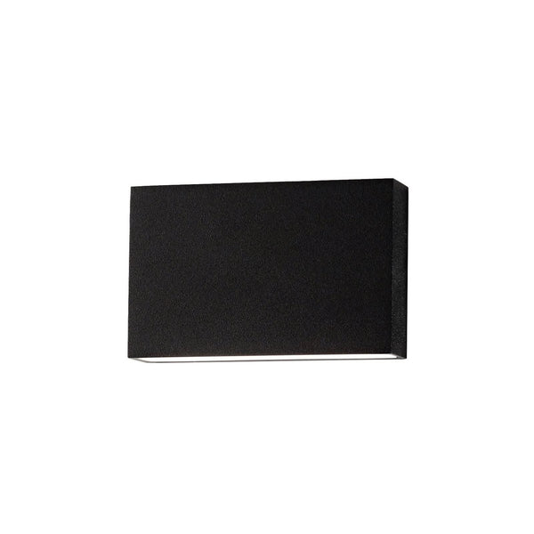 Applique d'extérieur LED DLS Flatbox en aluminium, noir, hauteur 7 cm, IP54