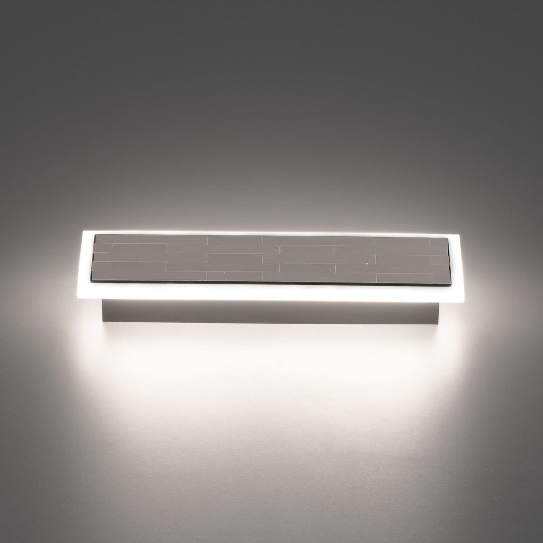 Applique murale LED Aluro en métal, nickel et noir, hauteur 9,6 cm