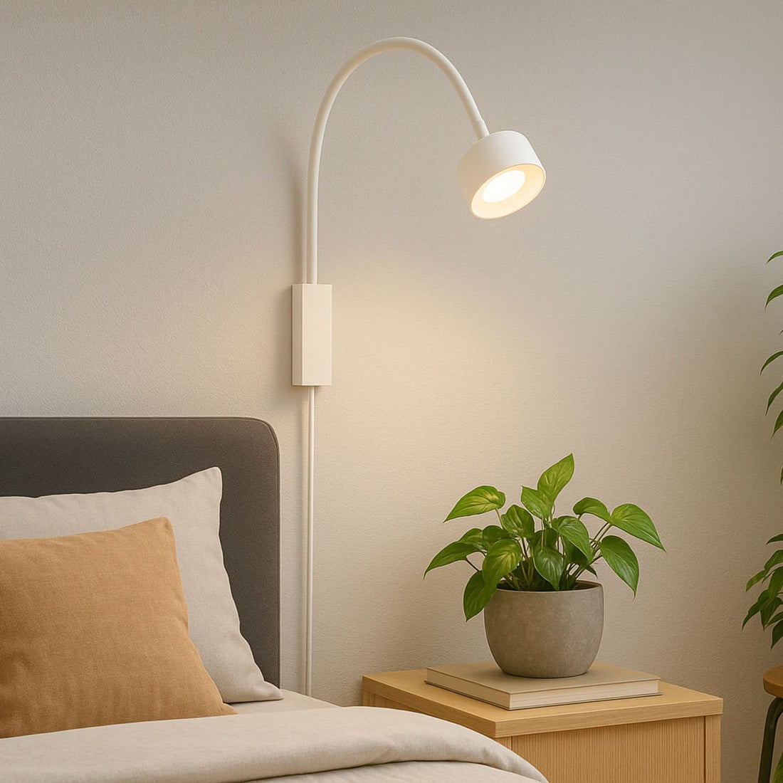 Applique murale LED rechargeable Magnetics en métal, blanc, hauteur 40 cm, IP54