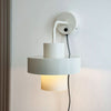 Applique murale Stoke en métal, blanc brillant, Ø 20 cm