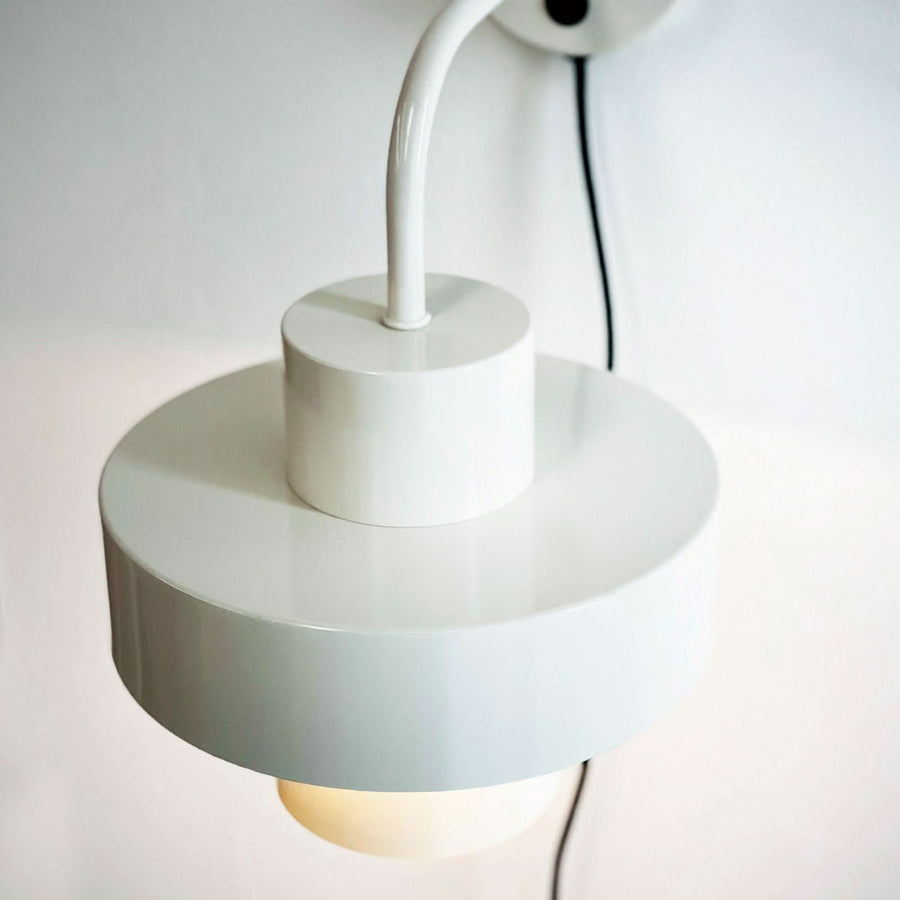 Applique murale Stoke en métal, blanc brillant, Ø 20 cm