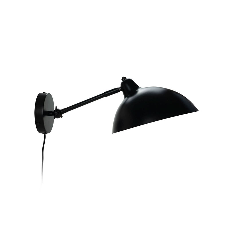 Applique murale Futura en métal, noir, hauteur 23 cm