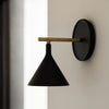 Applique murale LED Cast Sconce en laiton, noir, hauteur 19,6 cm, IP44