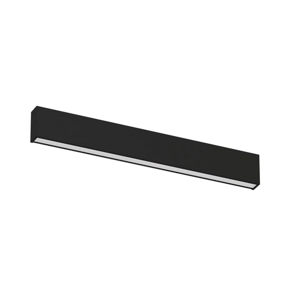 Applique murale LED Box W2 Bi-Emission en métal, noir, hauteur 8,6 cm, 2700 K, 25 W