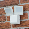 Applique d'extérieur LED theLeda S17-100L en métal, blanc, 2 lumières, hauteur 16 cm