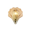 Applique murale Shell en verre, ambre teinté, hauteur 22 cm, IP44