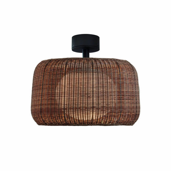 Plafonnier d'extérieur Fora en aluminium, marron, 2 lumières, Ø 50 cm