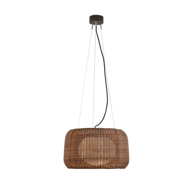 Suspension d'extérieur LED Fora S en aluminium, marron, Ø 50 cm