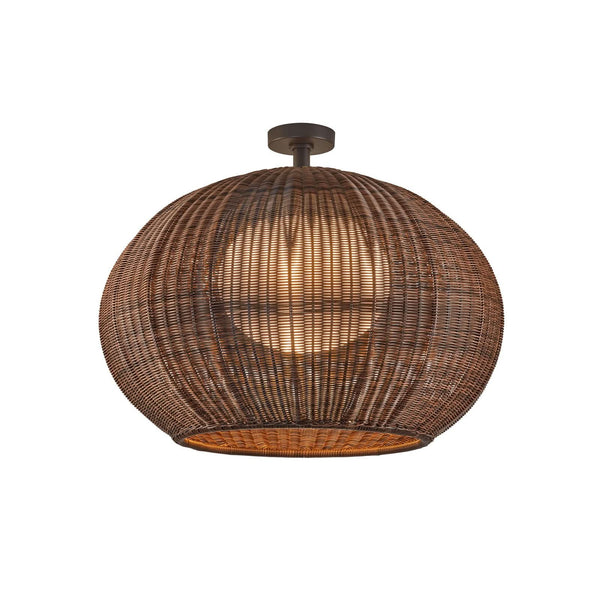 Plafonnier d'extérieur LED Garota, marron