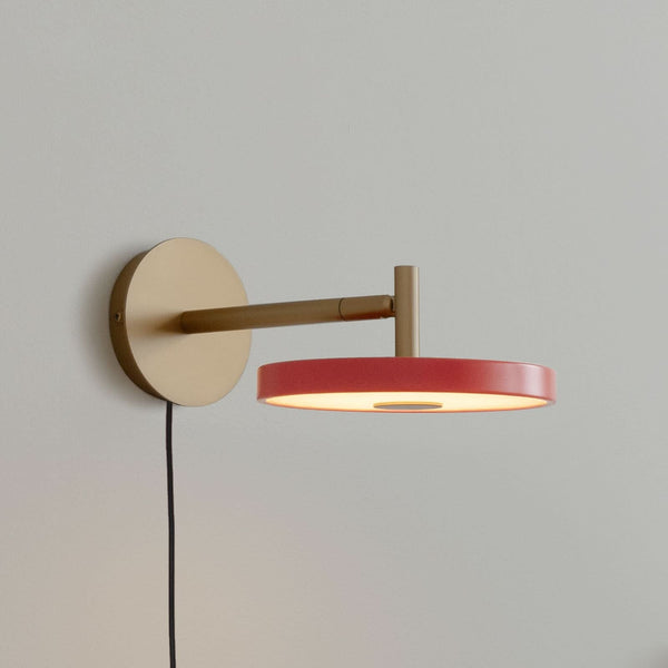 Applique murale LED Asteria Short en aluminium, rosé et laiton, Ø 15 cm