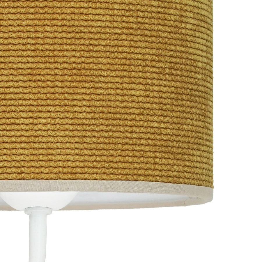 Applique murale Roller en métal, jaune structuré et blanc, 2 lumières, Ø 20 cm