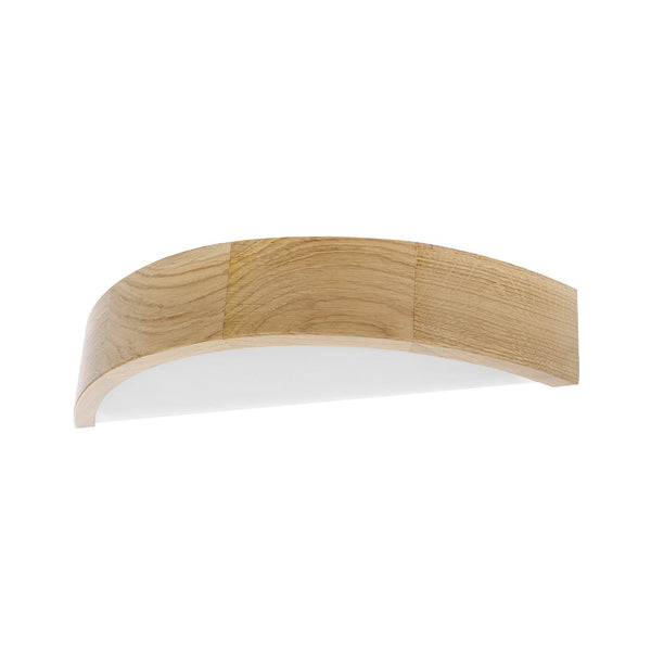 Applique murale Cleo D1DR410 en bois, chêne et blanc, hauteur 8 cm