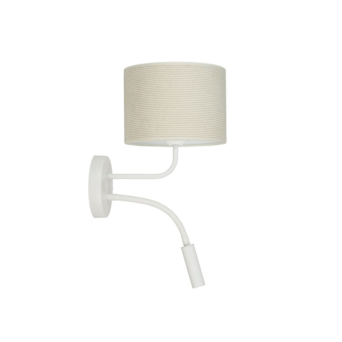 Applique murale Roller en métal, blanc, 2 lumières, hauteur 30 cm