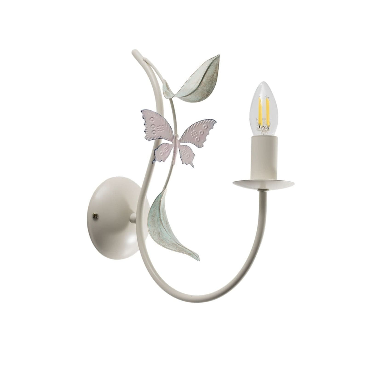 Applique murale Summer en acier, blanc, hauteur 35 cm