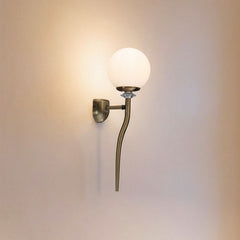 Applique murale Glory en métal, laiton brossé, Ø 13 cm