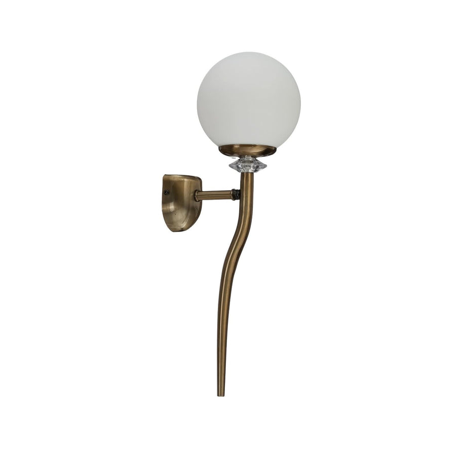 Applique murale Glory en métal, laiton brossé, Ø 13 cm