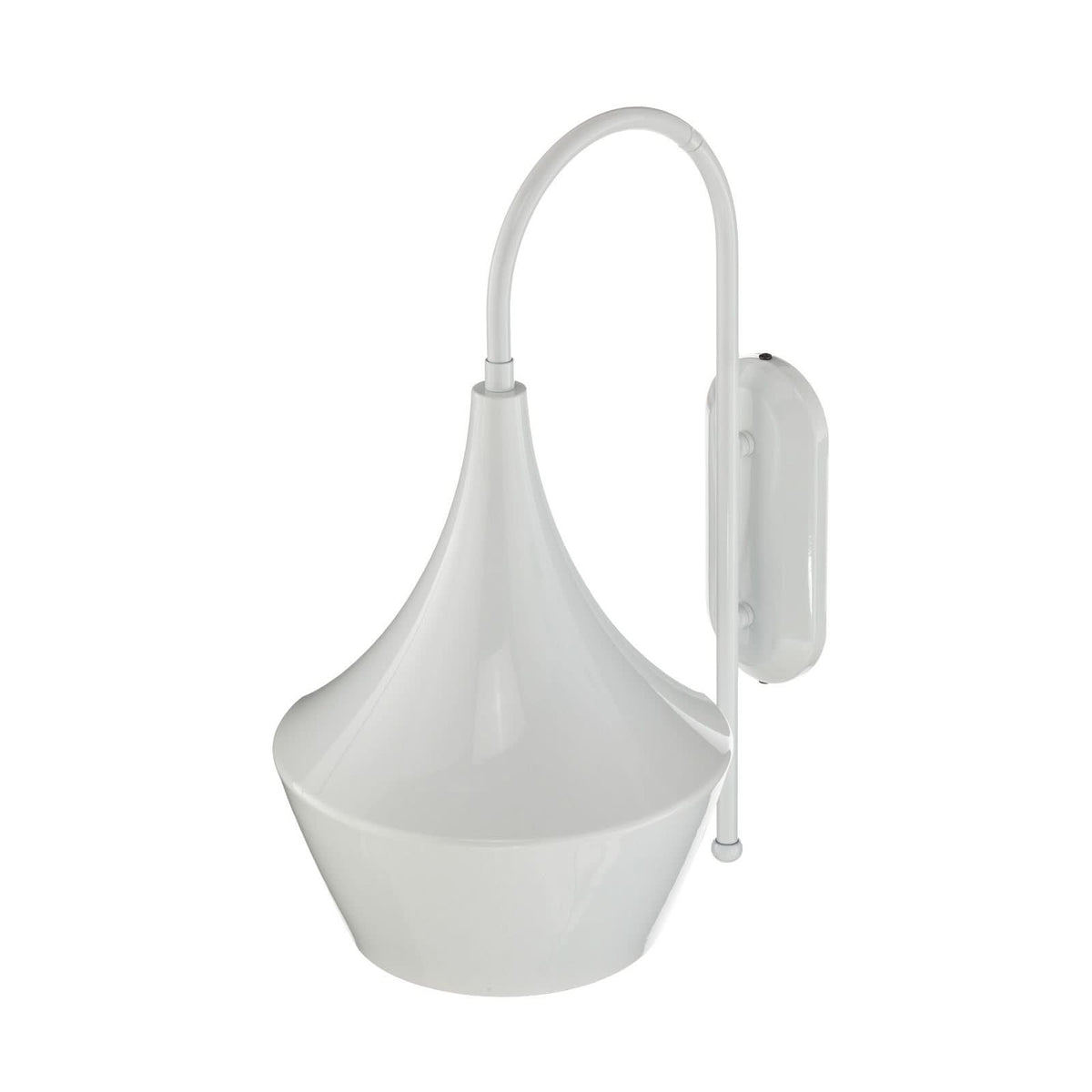 Applique murale Olaf en métal, blanc, Ø 25 cm