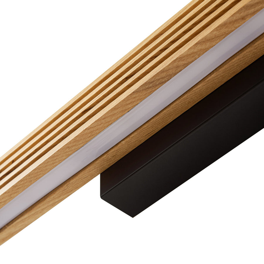 Applique murale LED Lieske en bois, hauteur 8 cm