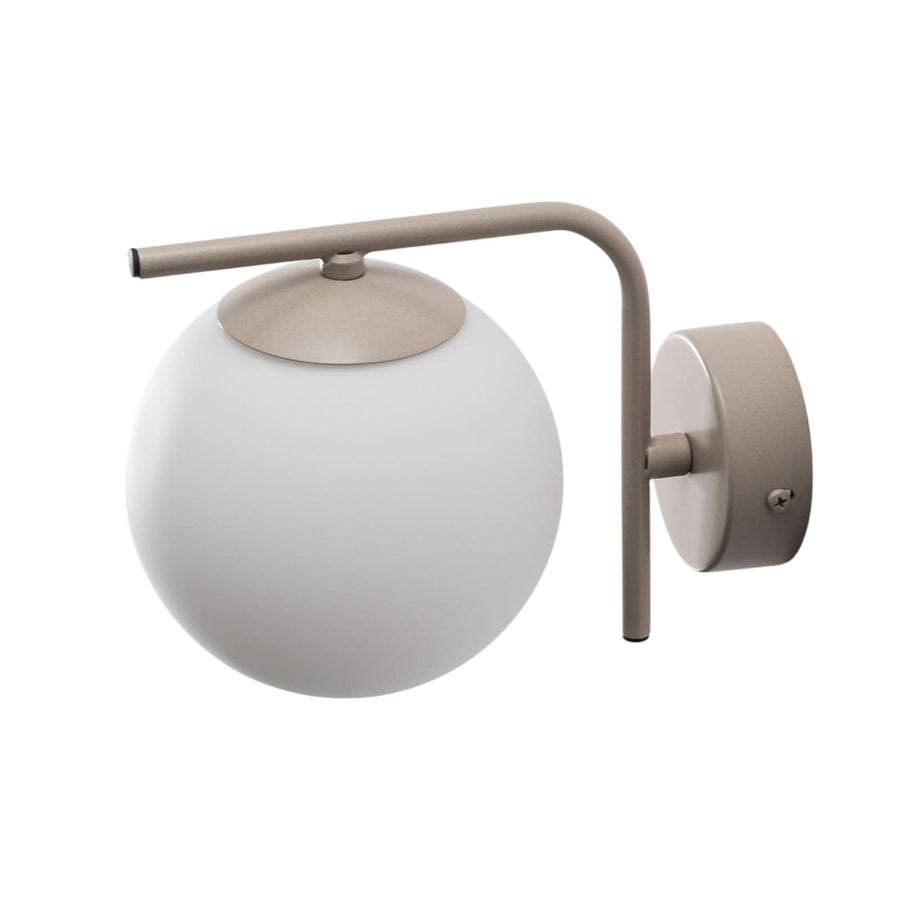 Applique murale Aurora en verre, beige et blanc, hauteur 17 cm