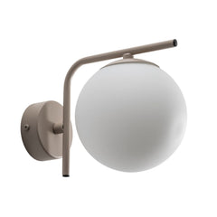 Applique murale Aurora en verre, beige et blanc, hauteur 17 cm