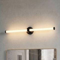 Applique murale LED Melisa en verre, noir, hauteur 9,4 cm, IP44