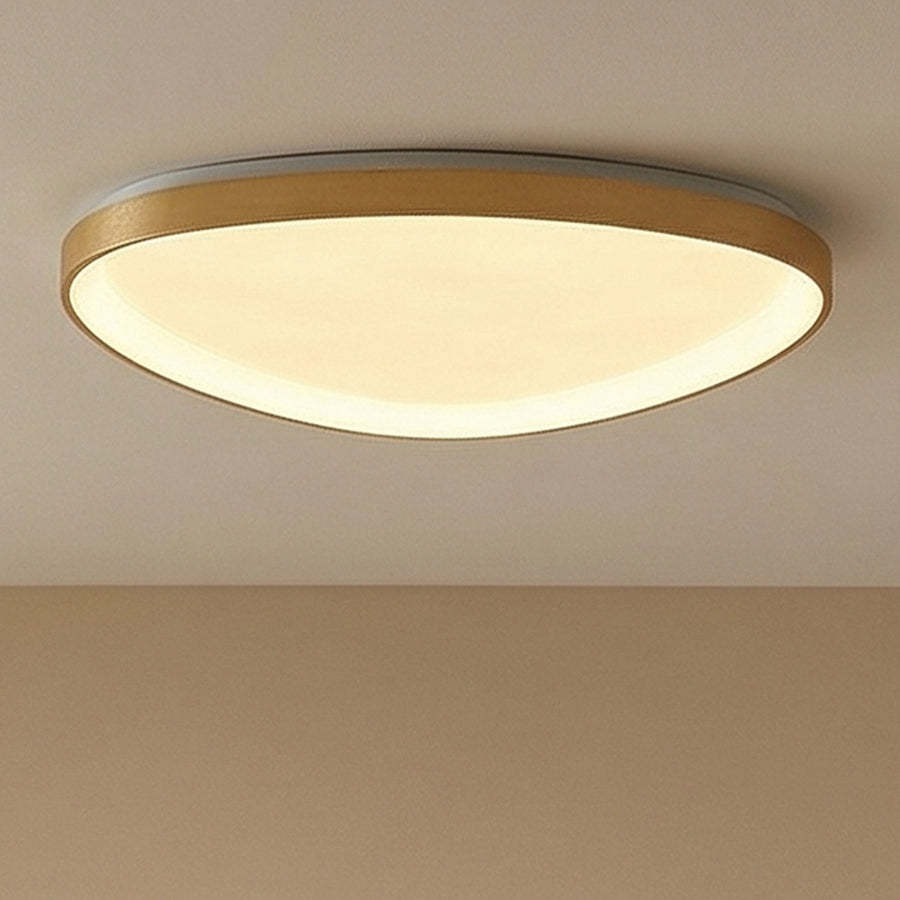 Plafonnier LED Asken en aluminium, doré, longueur 61 cm