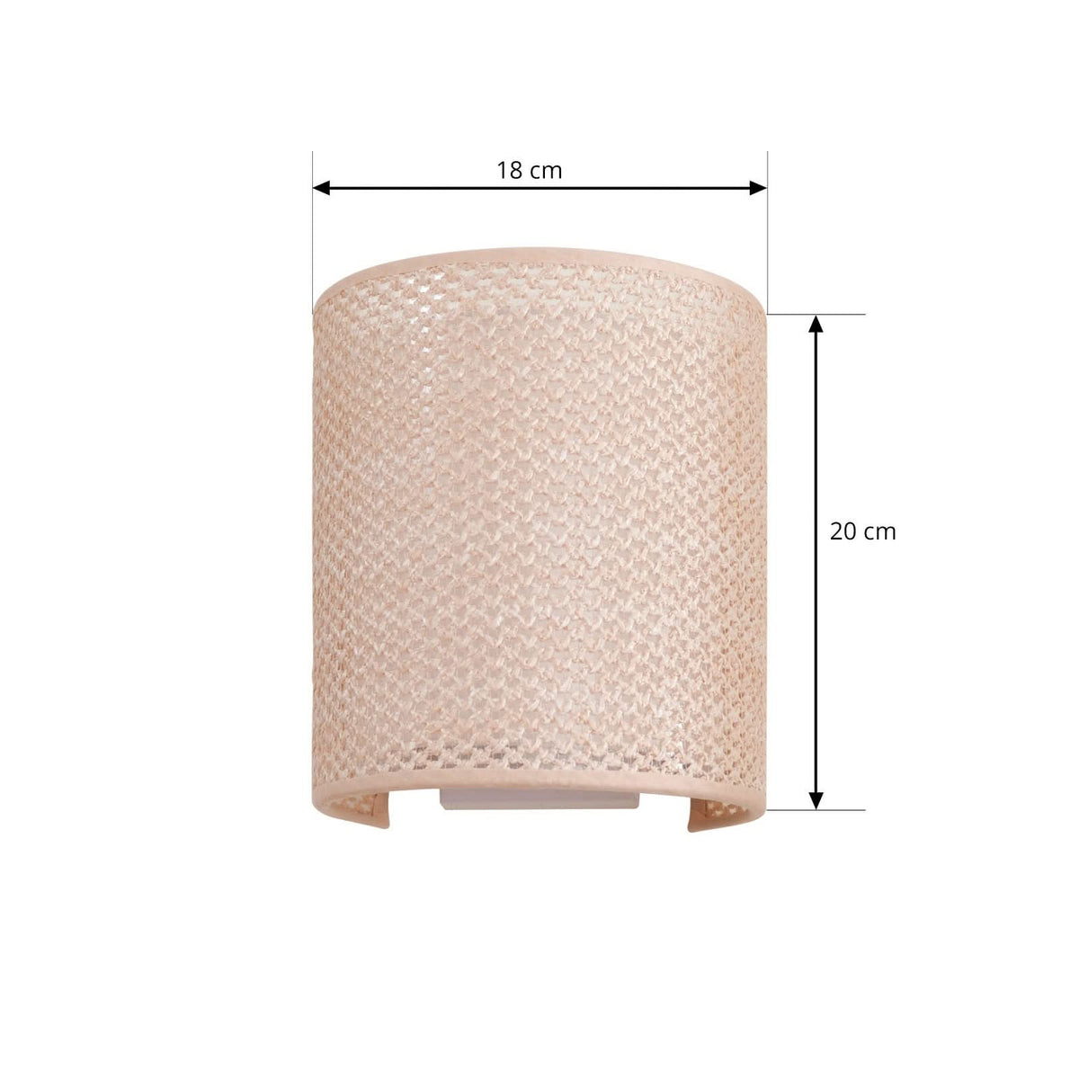 Applique murale Soula en tissu, beige, hauteur 20 cm