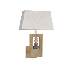 Applique murale Miriel en bois, beige, hauteur 48 cm