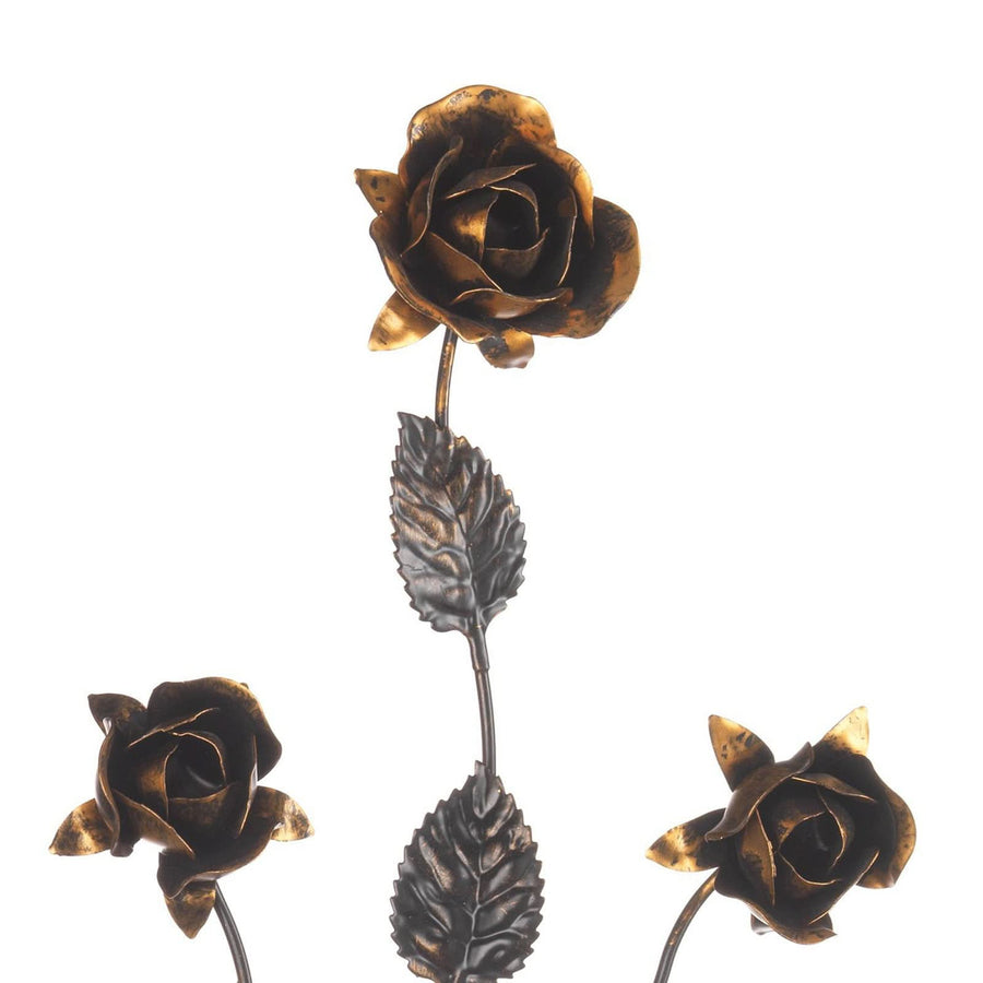 Applique murale Carolina en fer forgé, bronze, 2 lumières, hauteur 40 cm