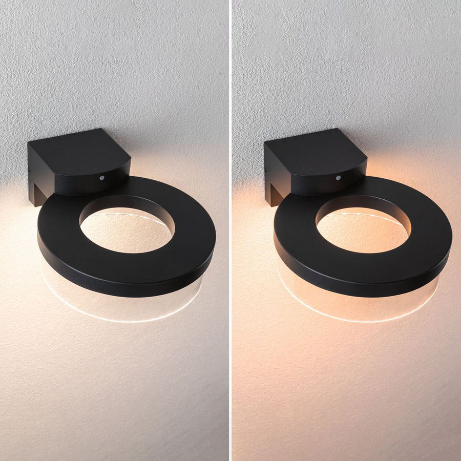 Applique d'extérieur LED Capera en aluminium, anthracite, Ø 23,1 cm, IP44