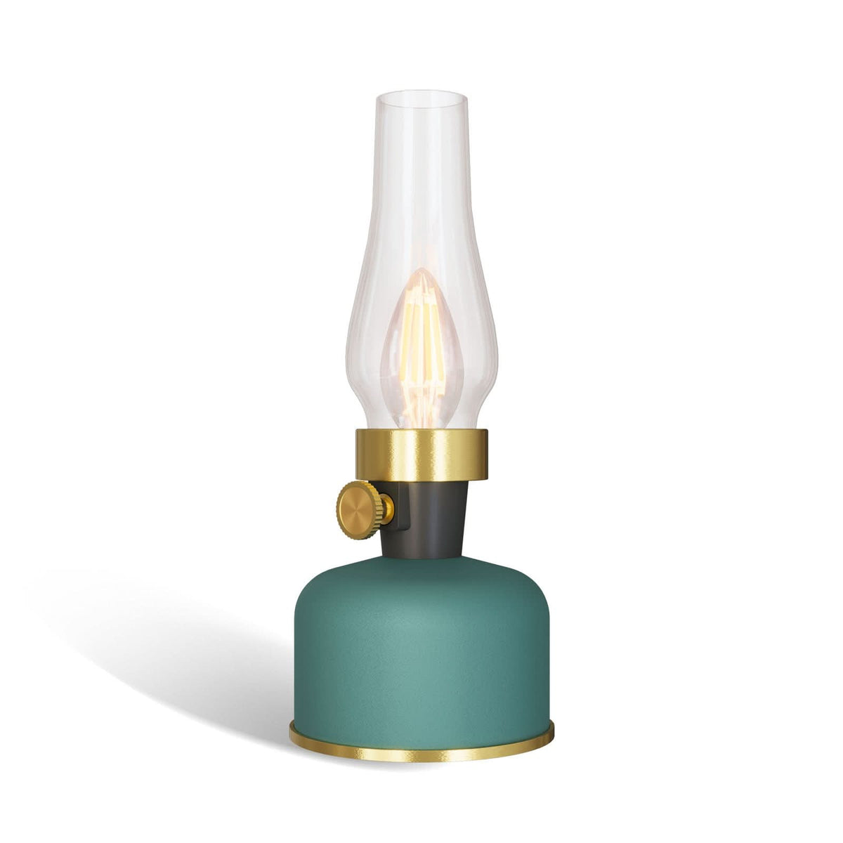 Lampe à poser d'extérieur LED rechargeable Lavinio en aluminium, vert et transparent, Ø 11 cm, IP44