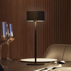 Lampe à poser d'extérieur LED rechargeable Serino en aluminium, noir, hauteur 26,2 cm, IP44