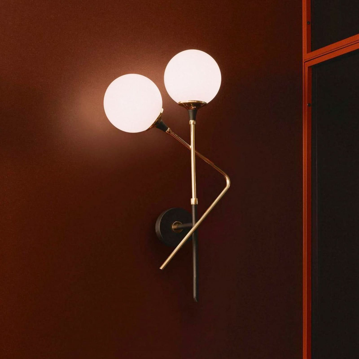 Applique murale Galassia en laiton, doré, 2 lumières, hauteur 69,1 cm, 2700 K, 6 W, largeur 31,8 cm
