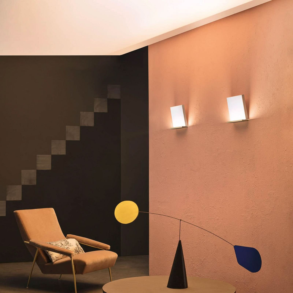Applique murale LED en aluminium, noir et blanc, hauteur 24,8 cm