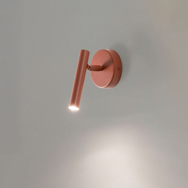 Applique murale Sopel en acier, rouge, hauteur 15 cm