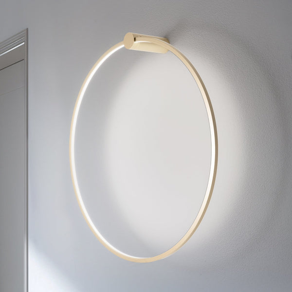 Applique murale LED Saturno en aluminium, doré, Ø 80 cm