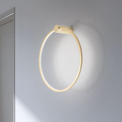 Applique murale LED Saturno en aluminium, doré, Ø 50 cm