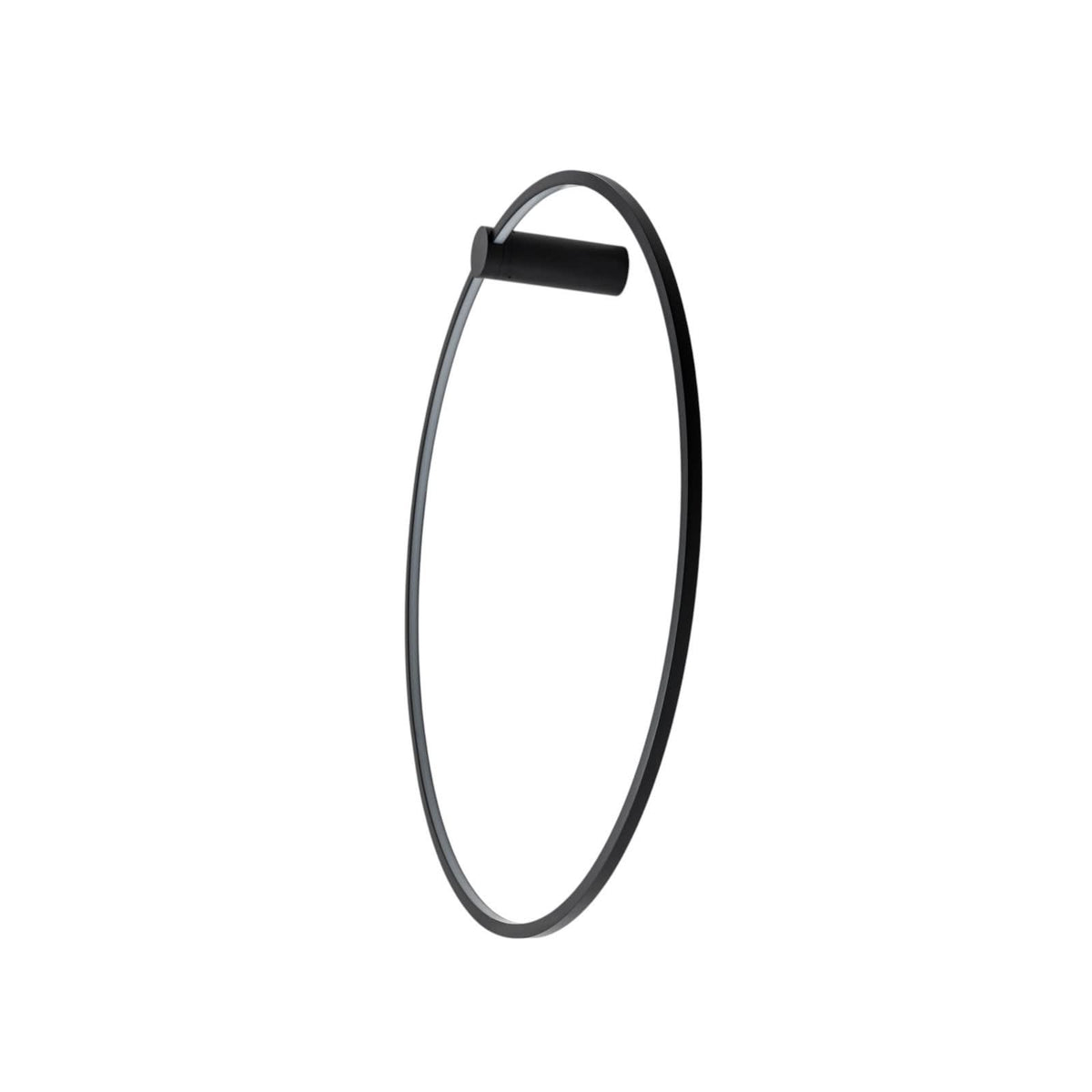 Applique murale LED Saturno en aluminium, noir, Ø 80 cm