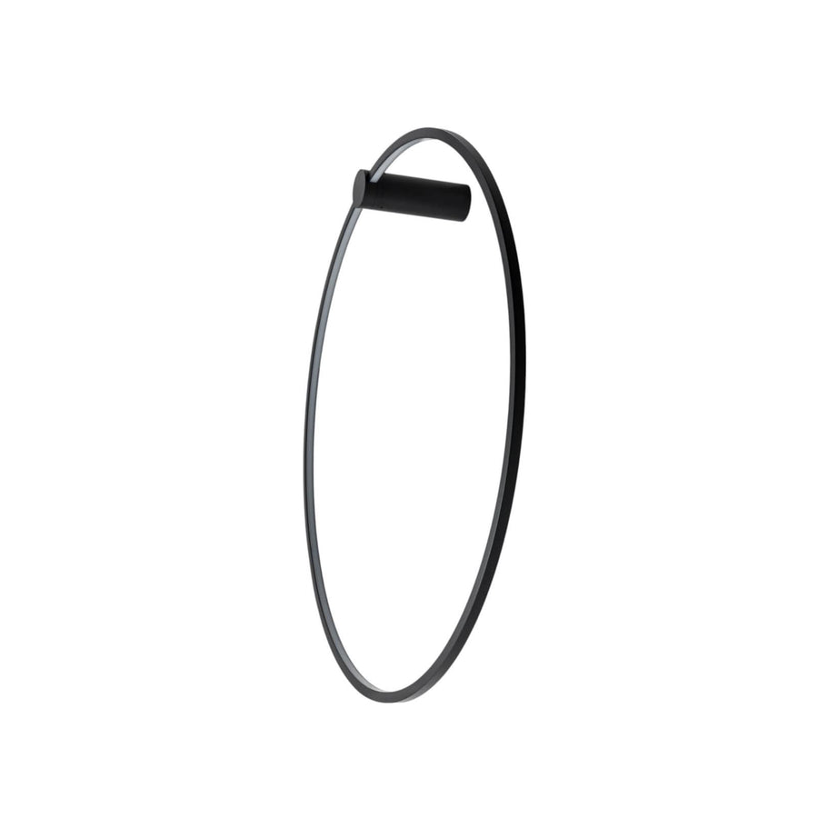 Applique murale LED Saturno en aluminium, noir, Ø 80 cm